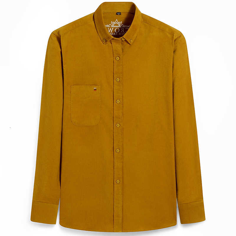Winter Shirts Autumn Men's Casual Men Long Sleeve Regular Fit Business Solid Corduroy100% Cotton Casual Shirt for Mens Office Shirts with Pocke