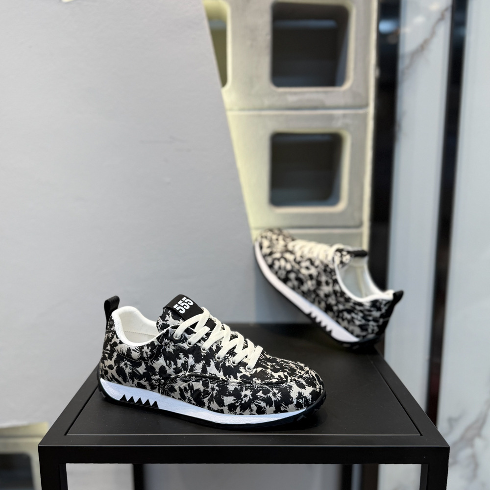 High-end versatile trendy shoes with prints, Designer shoes new spring lace-up Casual shoes fashionable casual shoes, popular online style men'