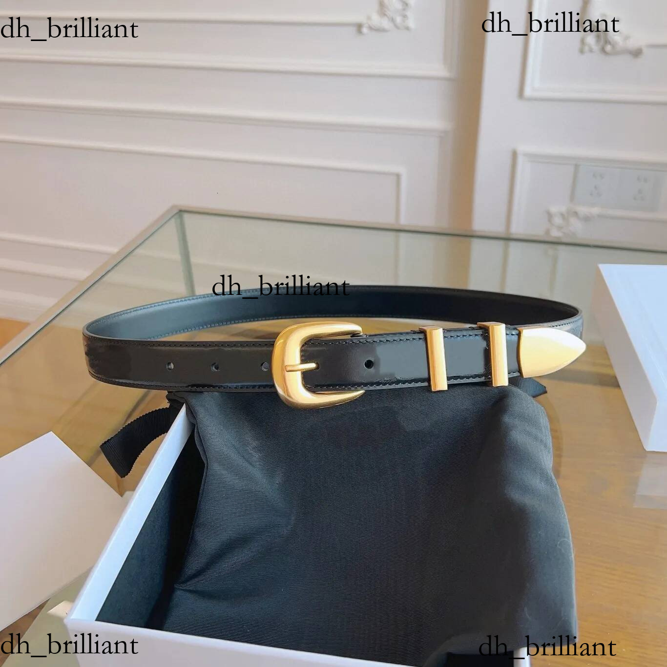 Designer Women High Quality Genuine Leather Luxury Gold Silver Smooth Buckle 1 8cm 2 5cm Vintage Black Brown Belt With Dust Bag Hot