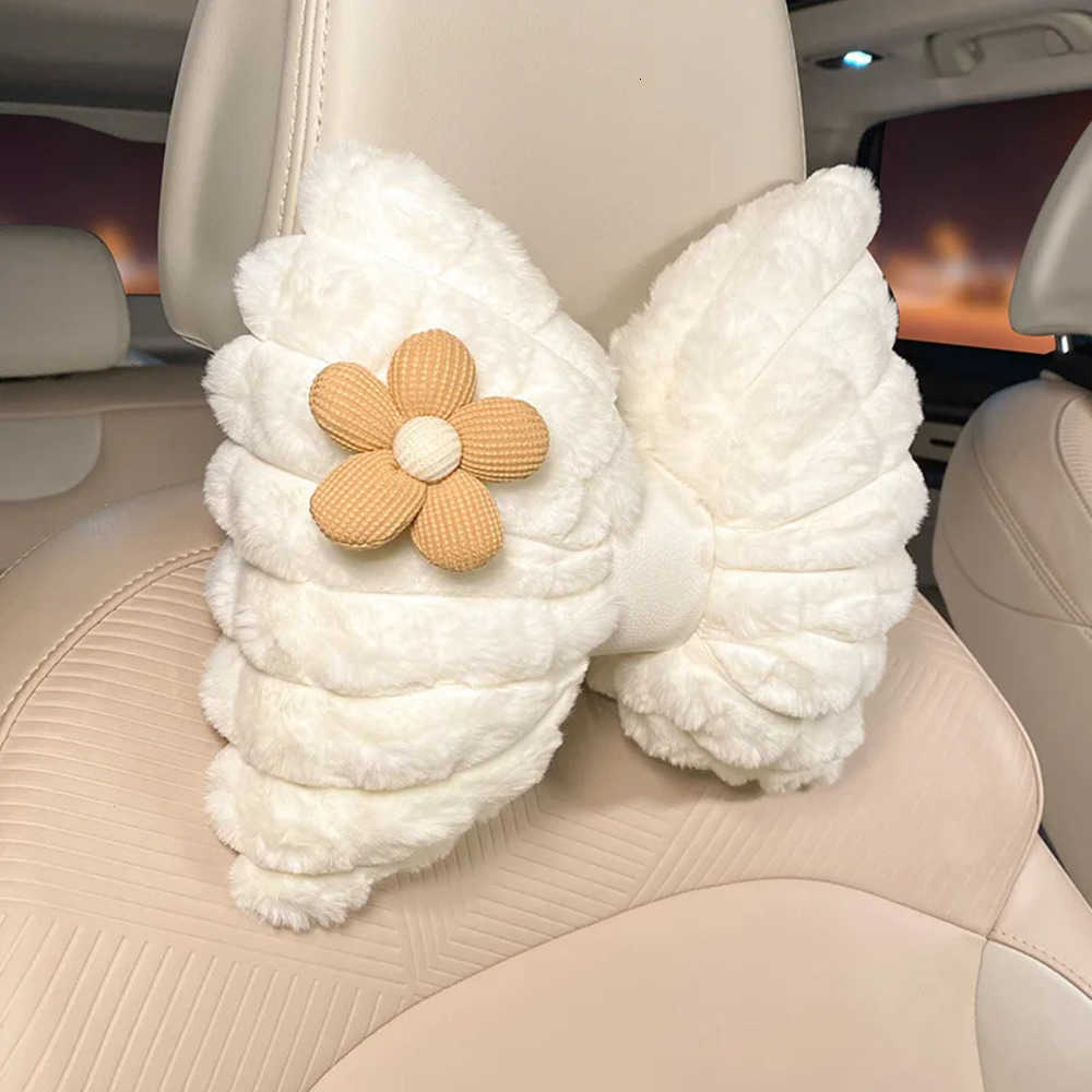 New Car Seat Covers Cartoon Headrest Pillow Cute Headrest Plush Cartoon Animal Car Lumbar Support Pillow Creative Car Neck Pillow Accessories J26091