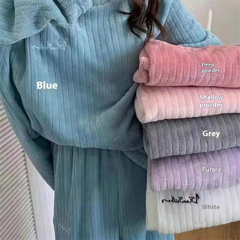 Winter Women's Pajamas Homewear Suit Women's Fall and Winter Warm Clothes Coral Velvet Leisure Pajamas Padded Homewear 260918CJ