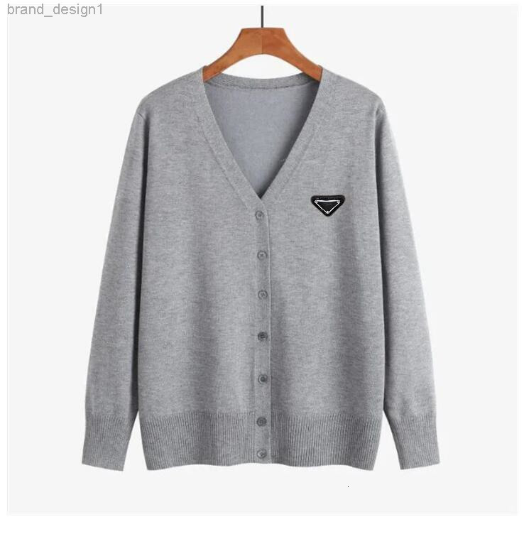 Women Sweater NEW Luxury V neck Cardigan Coat green pink Long Sleeve Letter Knitted Jacket Designer Tops plus size 3XL