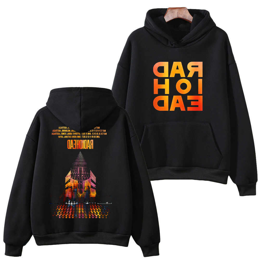 Tour Men's Hoodies Sweatshirts Radiohead 2027 Hoodie Men Women Vintage Rock Band Pullover Hooded Sweatshirt Long sleeve Oversized Streetwear Ca