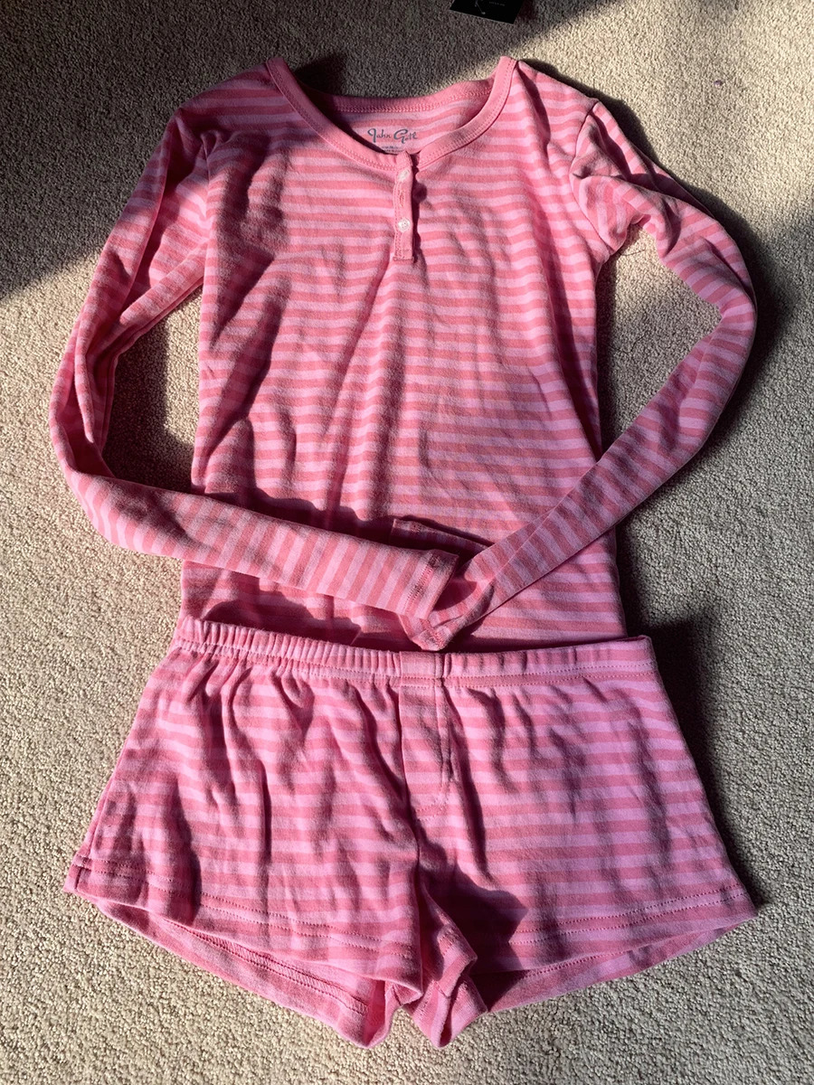 Pink Striped Long Sleeve T-shirt Shorts Set Woman Buttons Slim TeesElastic Straight Short Pant Cotton Home Pajama 2 Piece Sets 260920