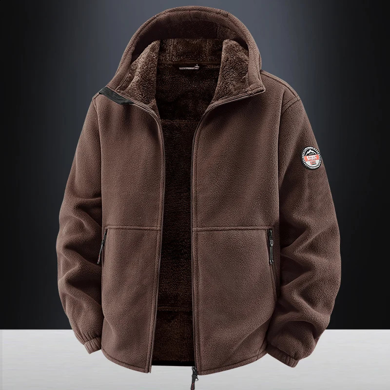 2026 men's winter jacket warm coat with fleece lining Koreanstyle casual hooded windproof suede 260920