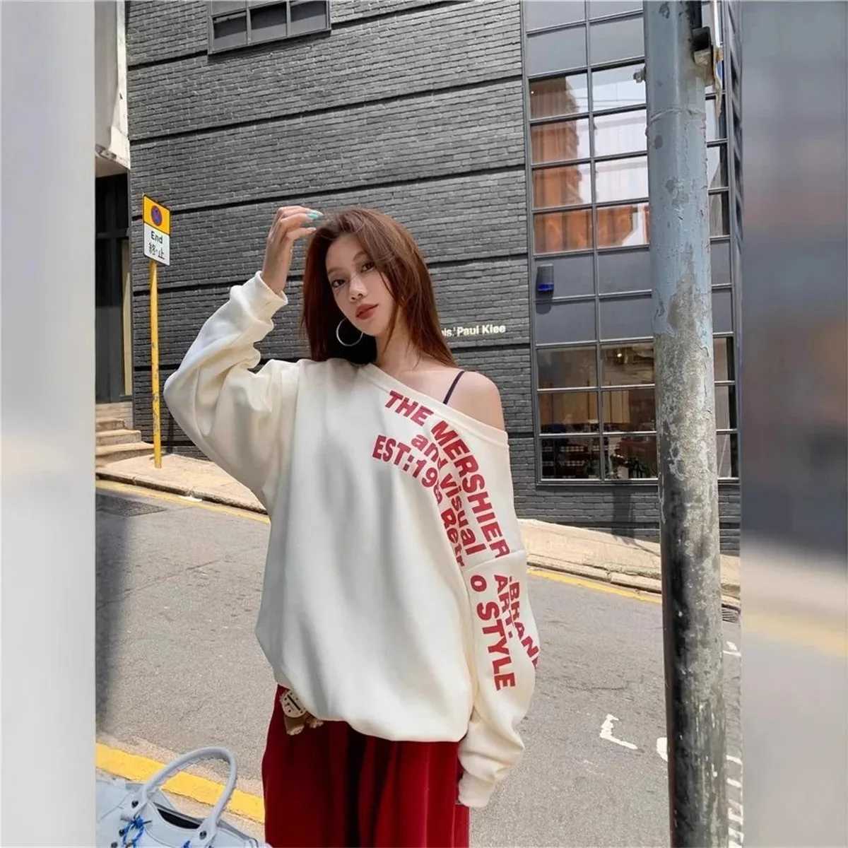 Women's T-Shirt Y2k Sexy Oversize T shirt Women Streetwear Print Long sleeve Basic Top Lady Fall 2025 Winter Korean Fashion Oversized Tees Shir