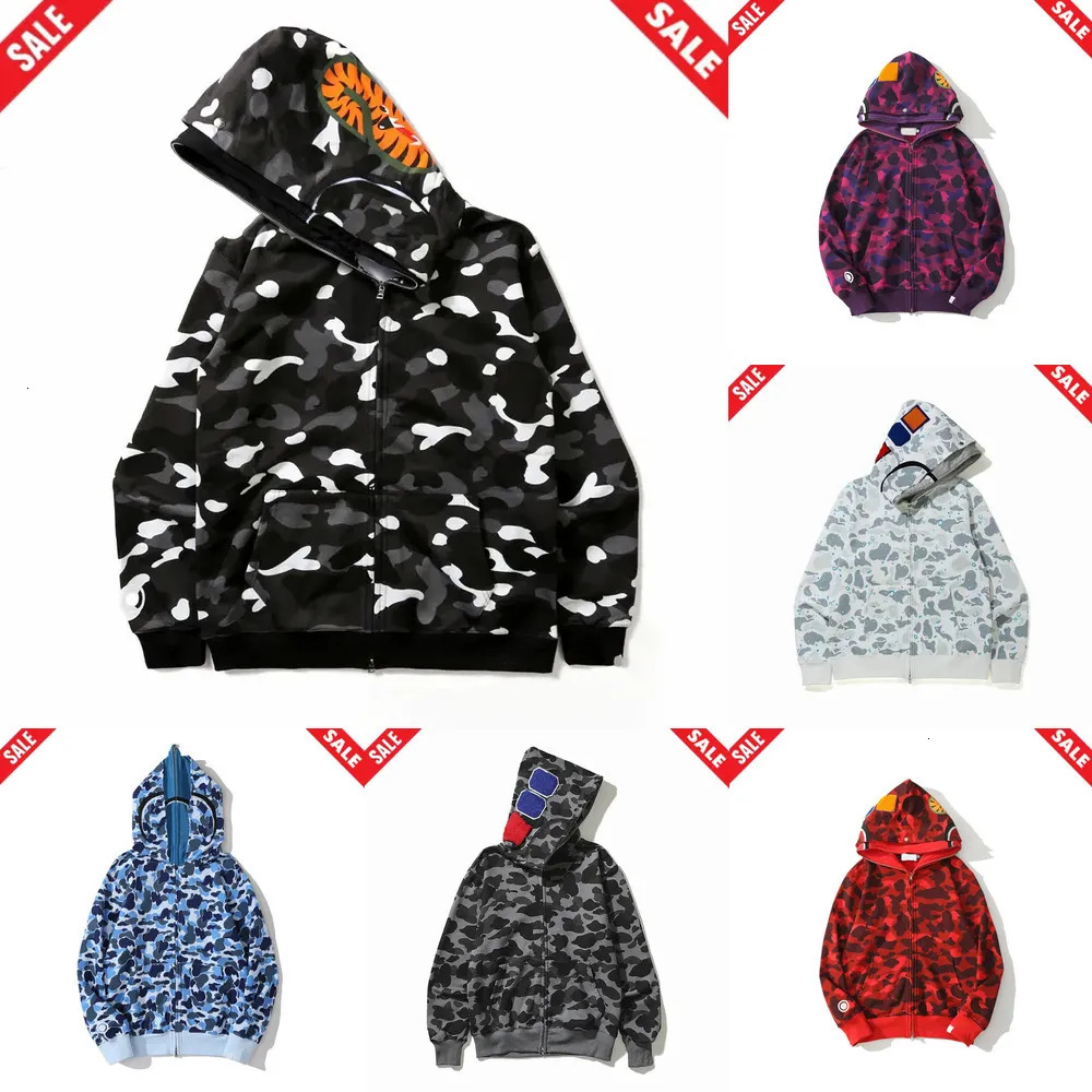 High Quality Hoodies Mens Womens Fashion Shark Men Deisigners Stylist Cartoon Blakc White Hoodie Jackets Man Casual Sharks Sweatshirts daily outfits