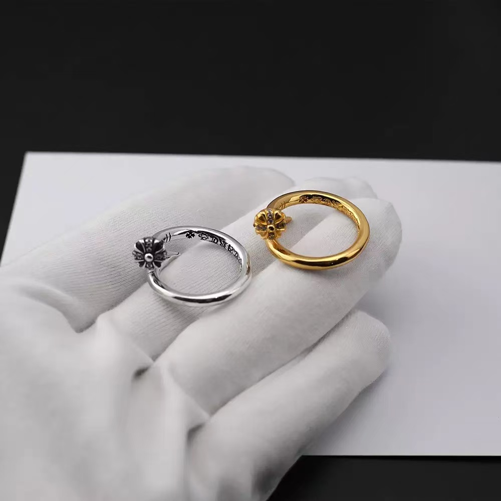 Chrome Nail Ring Luxurys Classic Mens Rings S925 Silver Love Rings Designer Fashion Engraved Letter Pattern Chrome Jewelry Ring Engagement Ring Ring