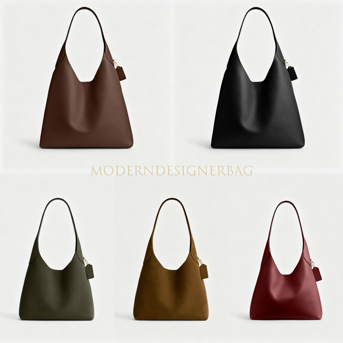 Designer Brooklyn 39 Large Hobo Tote Casual Retro Shoulder Luxury Bag Full Grain Leather Suede Capacity Shoulder Underarm For Women Work Daily Minim