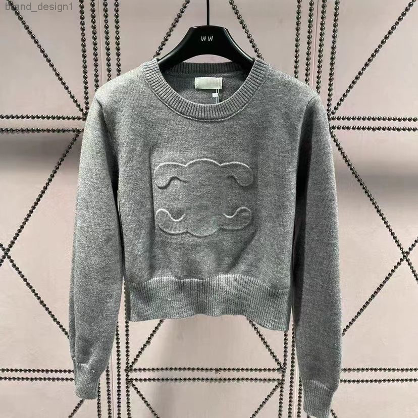 new High quality Women's Sweaters designer Sweaters Embossed letters Autumn winter warm knitted top Round neck Fashion Women's sweater wit