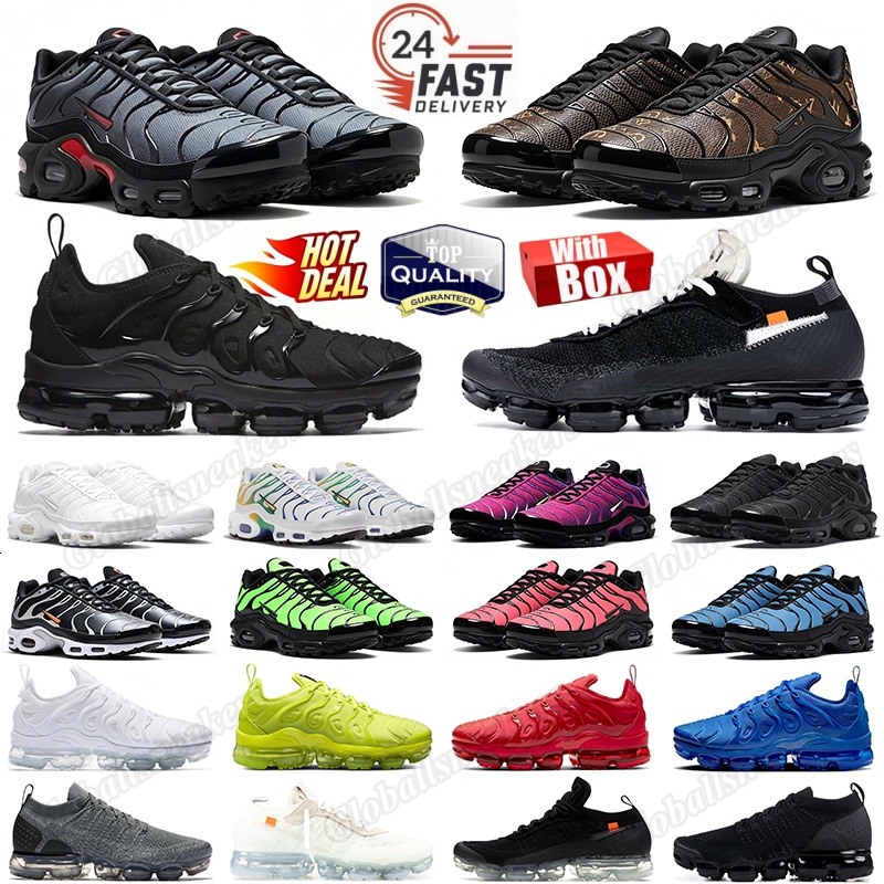 Designer Tn Tns Plus Chaussures De Course Homme Femme Vp 1.0 2.0 3.0 Respirant Durable Tricot Noir Triple Blanc Baskets Sport Extérieur Avec Boît
