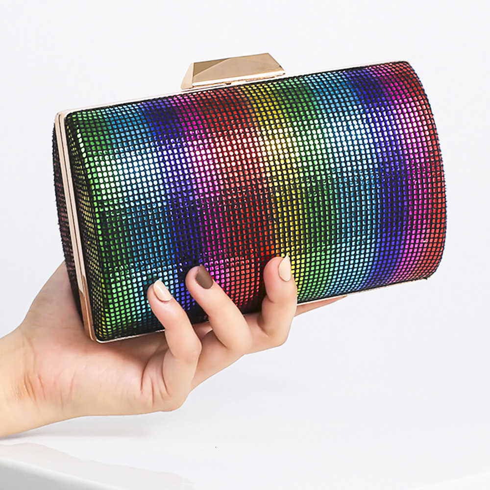 Crossbody fashion Evening Women Bags Party clutch Bag Rainbow Evening Purse Designer Handbag Diamond Wallets and Bags 2023 New D260922