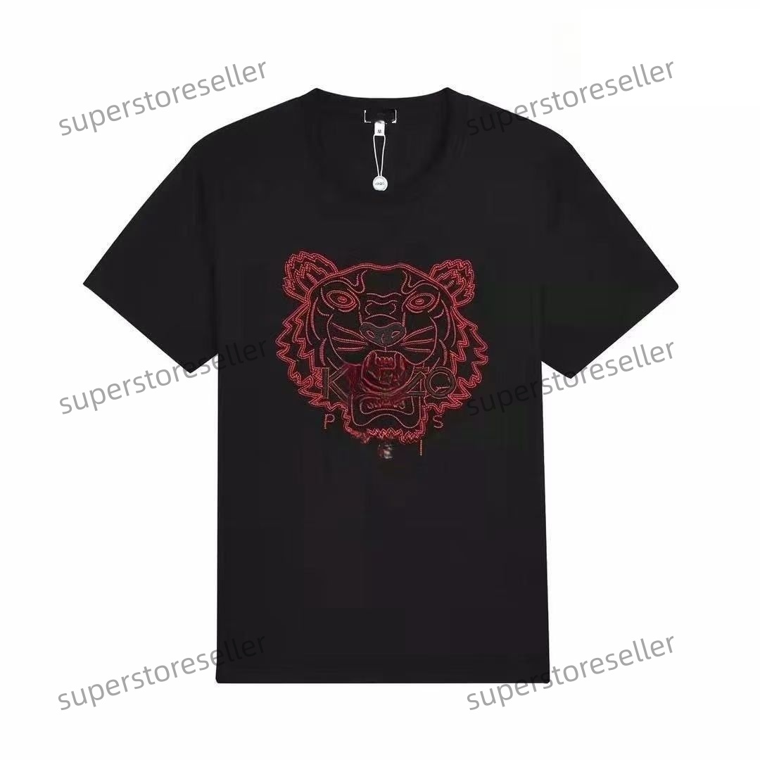 Classic Designer Mens Womens Clothing Tshirts Breathable Tee Shirt Short Sleeve Crew Neck Trendy Shirts Harajuku Cotton Embroidery Tiger Paris Men W