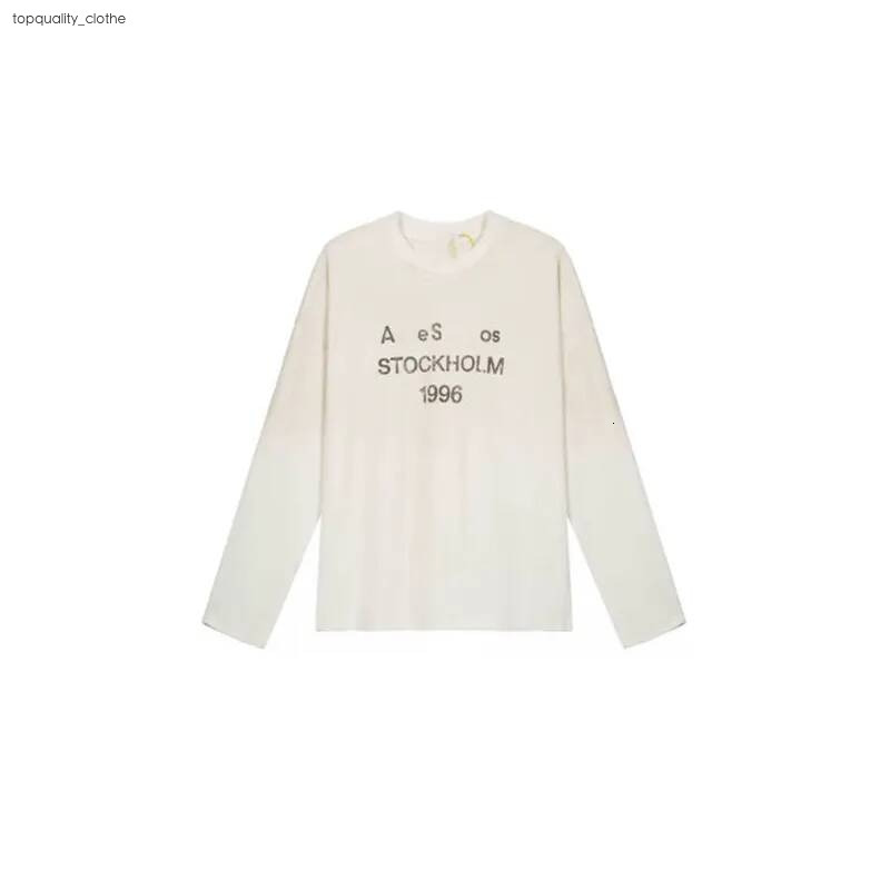 Mens Designer acnelies T Shirts Men Women hoodie Letter Printed studioly Tshirts Fashion Spring Summer Long Sleeve Tops Washed Styles Breathable T-s