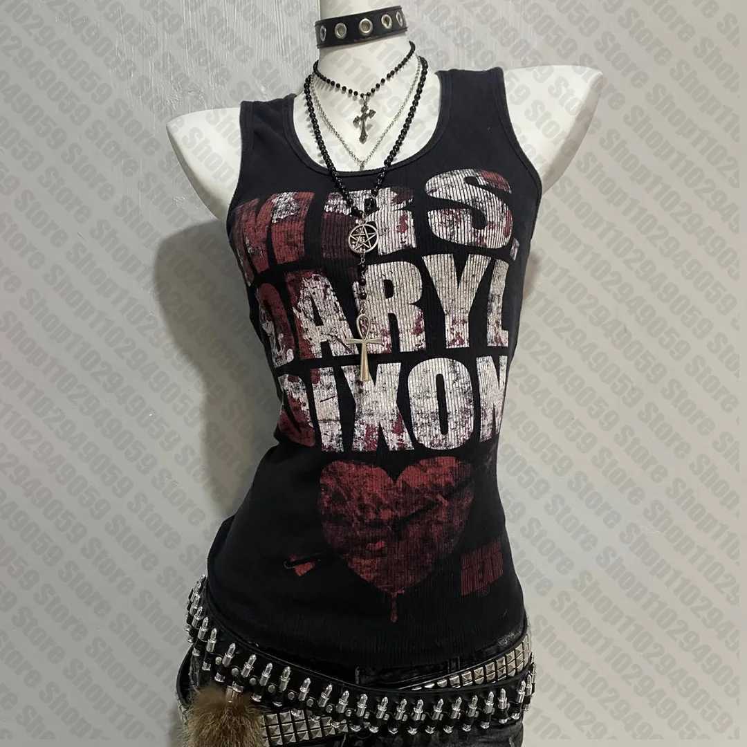 Women Clothes Crop Tops Y2k Vintage Top Harajuku Women's Corset Aesthetic Clothing Tanks Camis Trashy Y2k 2000s Emo Summer L260921NOSV