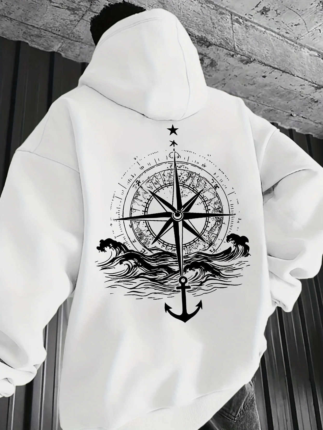 Men's Sweatshirts Men's Oversized Hoodies Hoodie Graphic Print Sweatshirt Vintage Streetwear Pullover Hooded Top Casual Style Autumn D2609