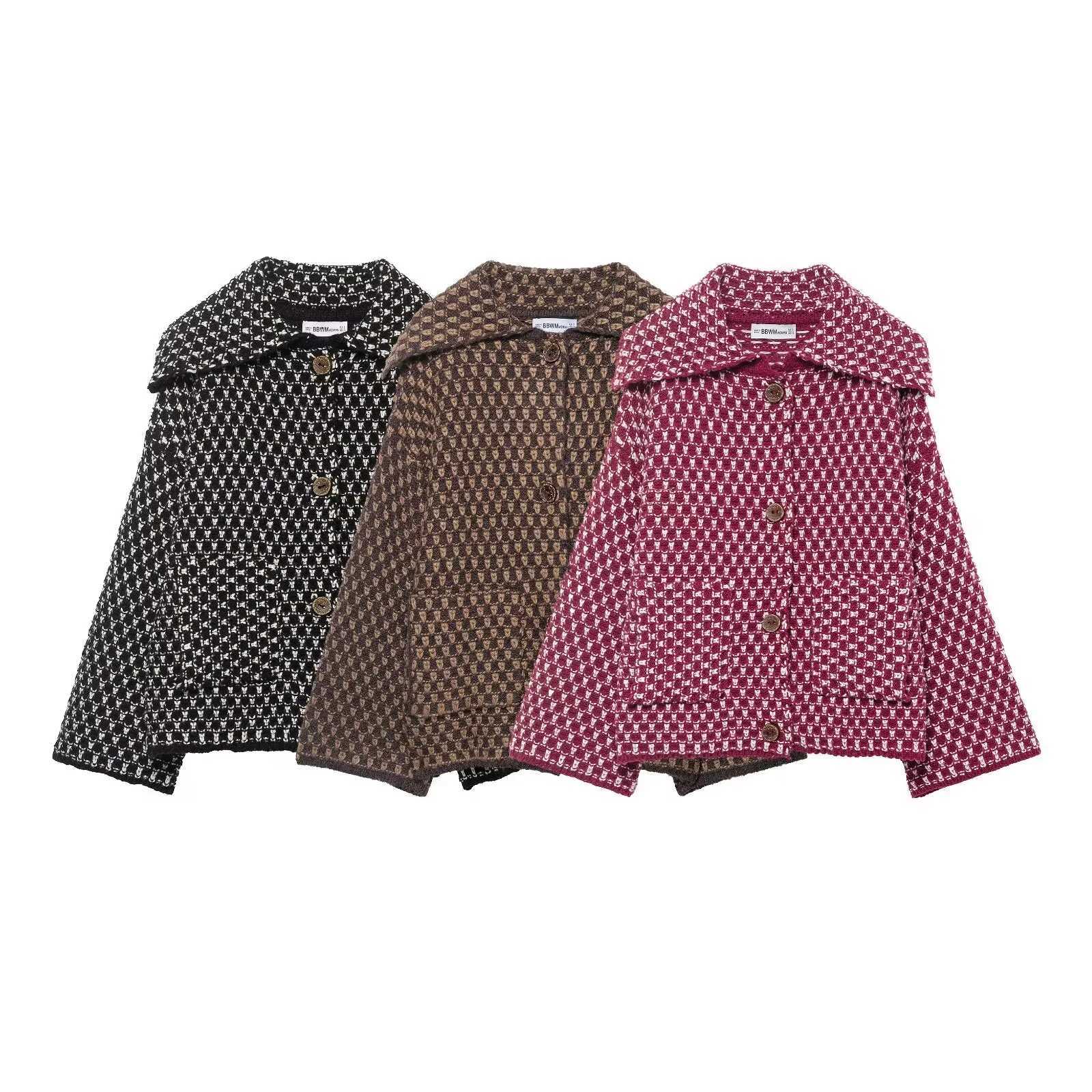 Jackets Korean style women's Women's autumn and winter new loose and slimming casual knitted cardigan temperament jacket C260921