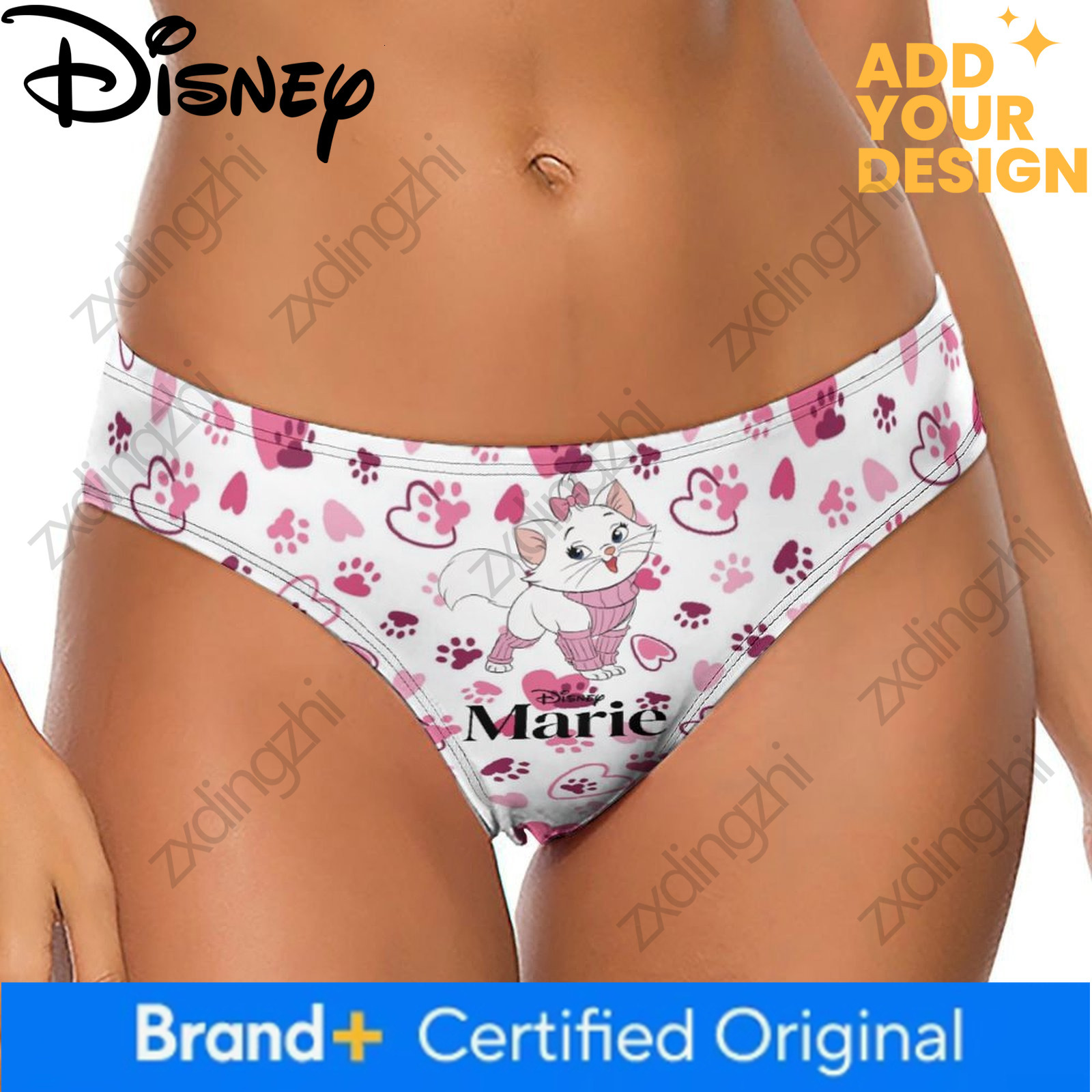 Marie Womens Briefs Underwear Panties Disney Cat Cartoon Breathable Disney Cartoon Underpants Sexy Briefs