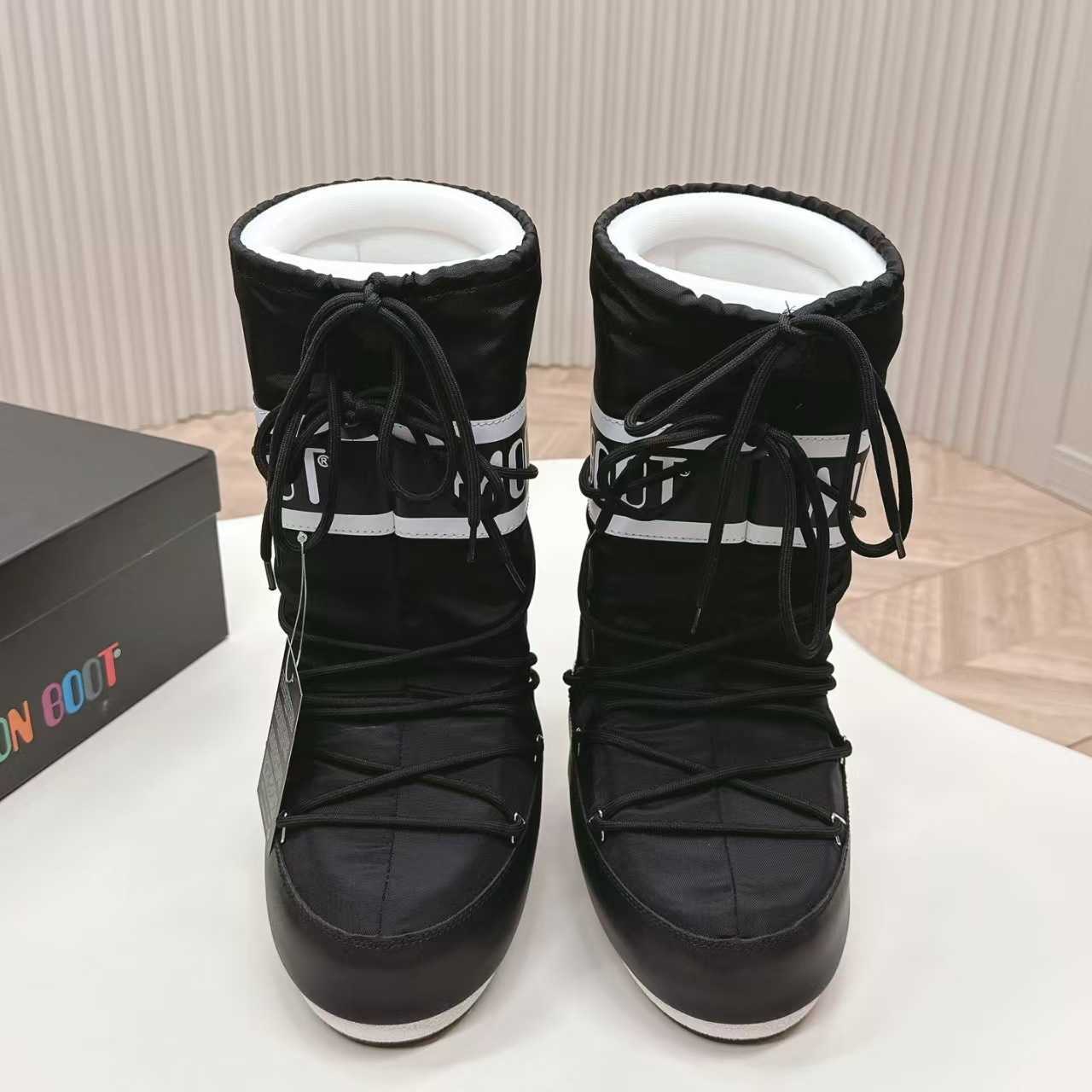 Botas de nieve de invierno de alta gama, botas lunares gruesas y lindas, zapatos de mujer MOONBOOT, botas cortas de moda, botas altas, calzado de mo