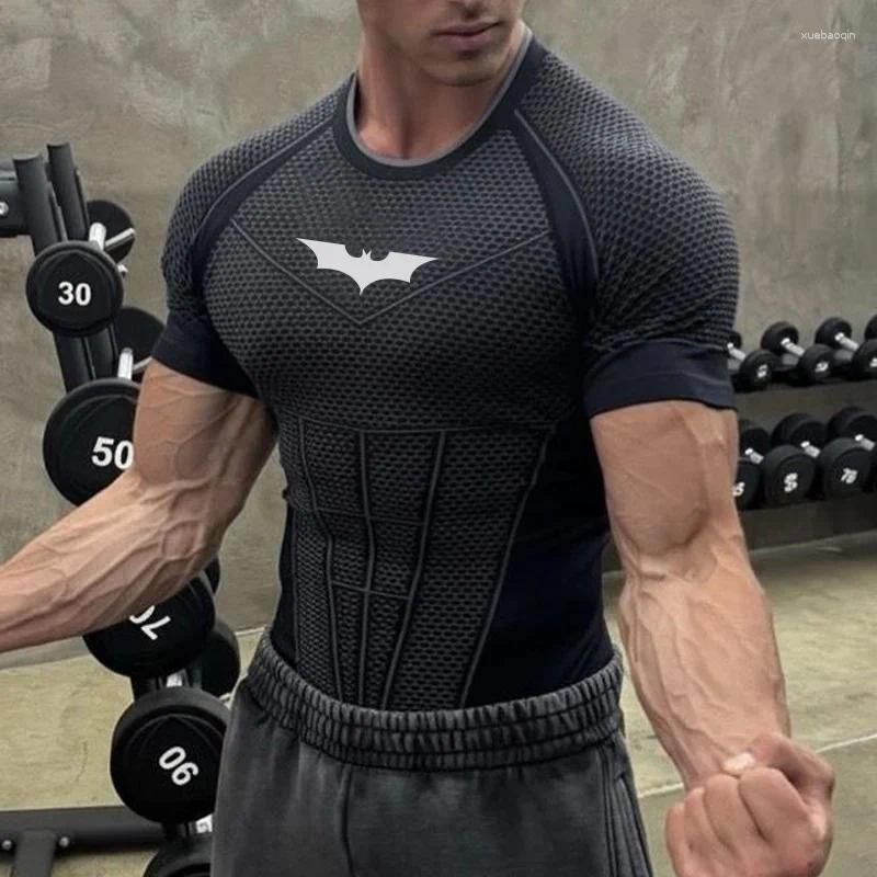 Men's Compression Quick Dry Skinny Fit Short Sleeve Athletic T-Shirt For Gym Workout Fitness Running Sport Bodybuilding