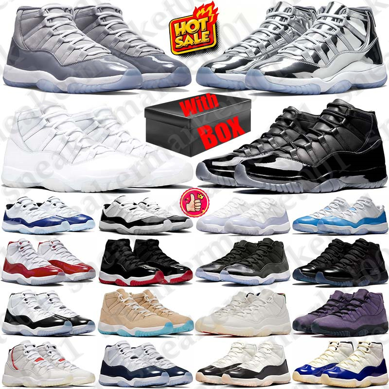 Free Shipping With Box Basketball 11 11s lows Shoes Designer Sport sneakers Gamma Blue for shoe mens womens Space Jam high UNC d h gate Cool Grey br