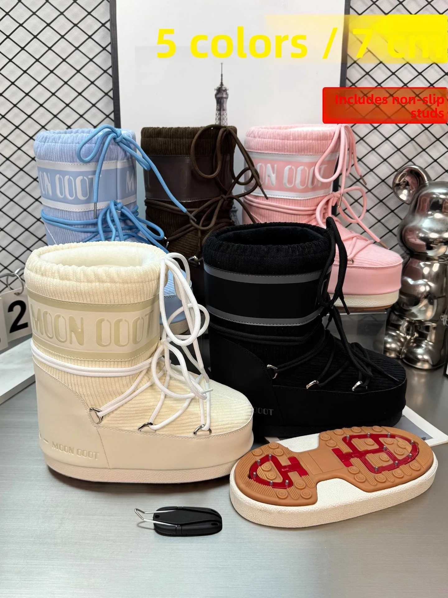 Women's Outdoor Snow Boots Fleece Lined Thickened s Northeast Anti-slip Winter Thick Bottom Cotton Shoes Warm Short L26921