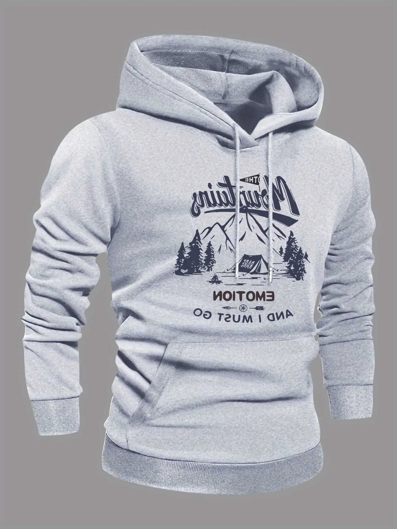 Oversized Men's Men's Hoodies Sweatshirts Hoodie Sweatshirt Mountain Landscape Pine Tree Graphic Print Hiking Outdoor Streetwear Casual Au
