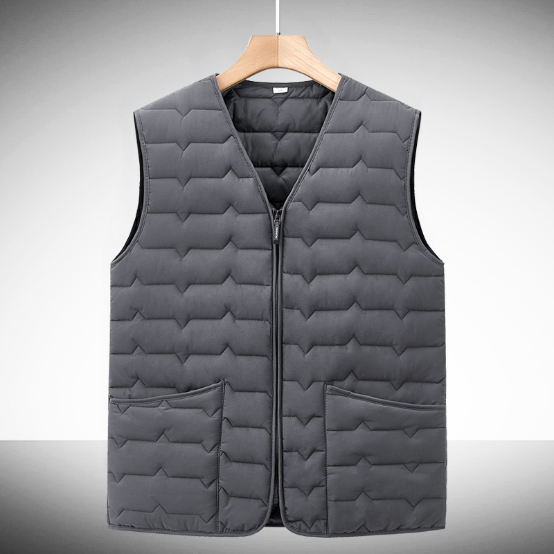 Men Waistcoat Outwear Windbreaker Clothing New Sleeveless Puffer Mens Solid Color Down Jacket Winter Warm Vest Coat J260921