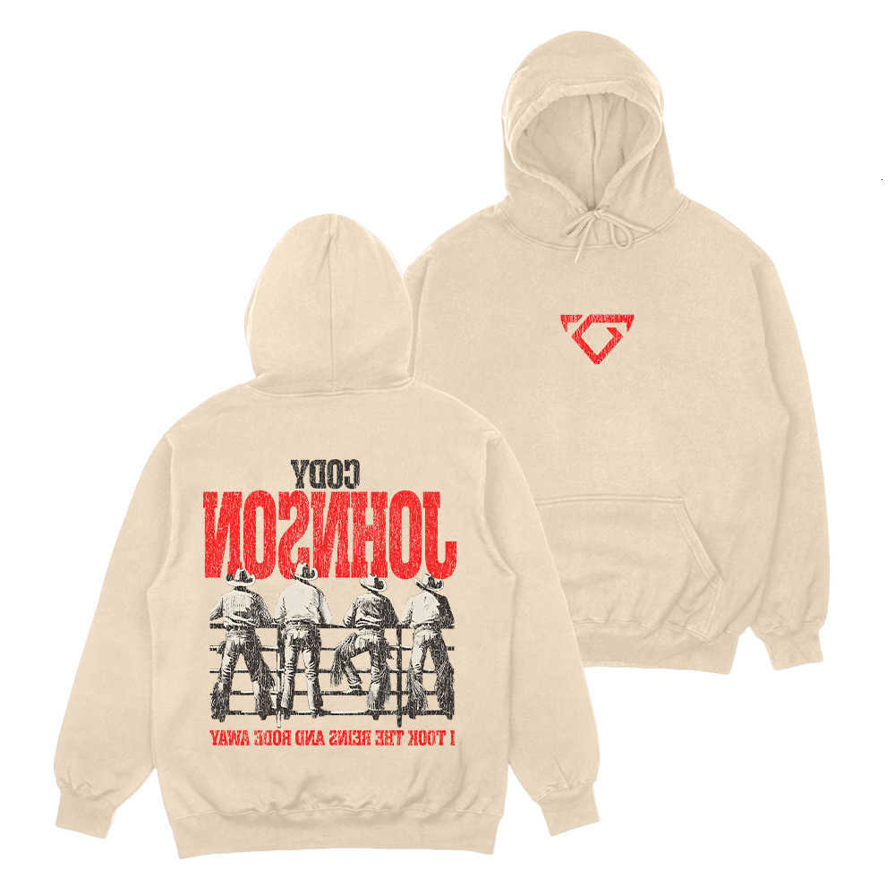Hoodie Men's Hoodies Sweatshirts Cow Cody Johnson Retro Graphic Clothing Men Women Autumn Winter Long sleeve Sweatshirts Oversized Classic Stre