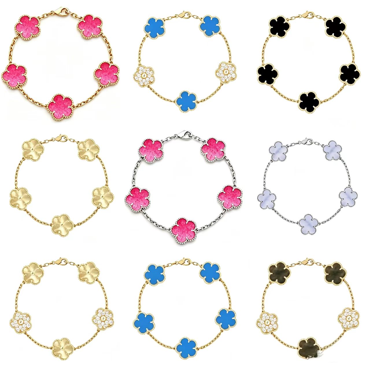 bracelet jewellery designer for women designer jewelry bangle armband 18K stainless steel Stylish Armband Clovers Fashionable bracelets clover brace