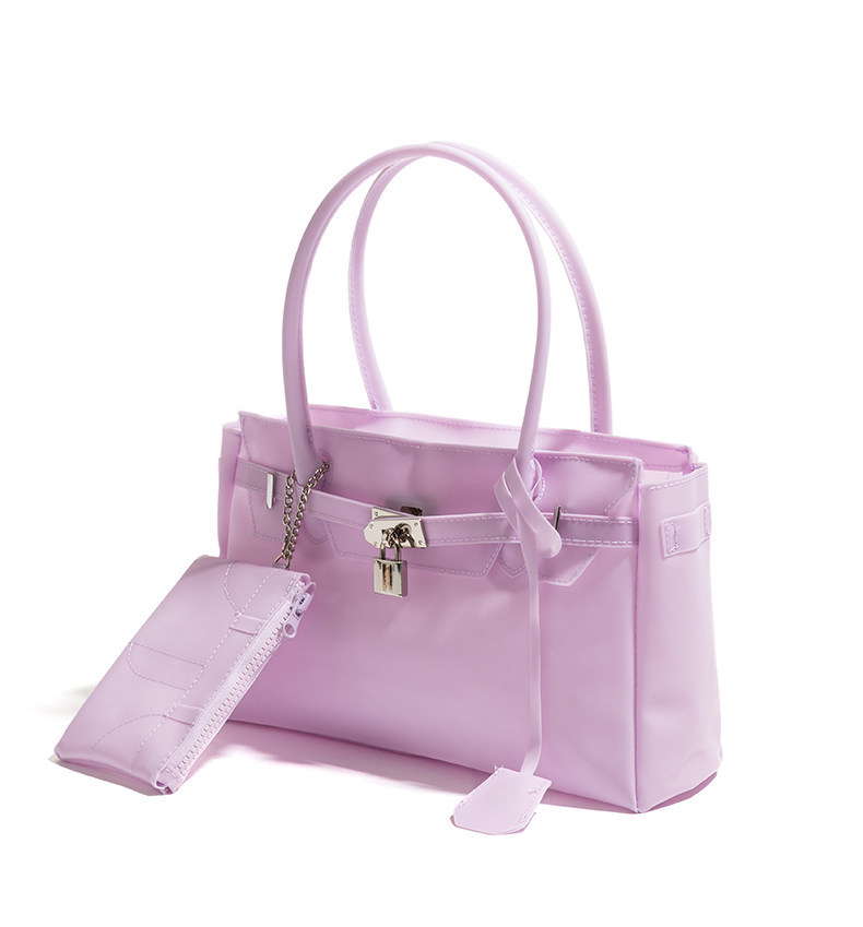 2026 Korean-style textured mother-child jelly bag summer underarm bag dopamine handbag and shoulder bag