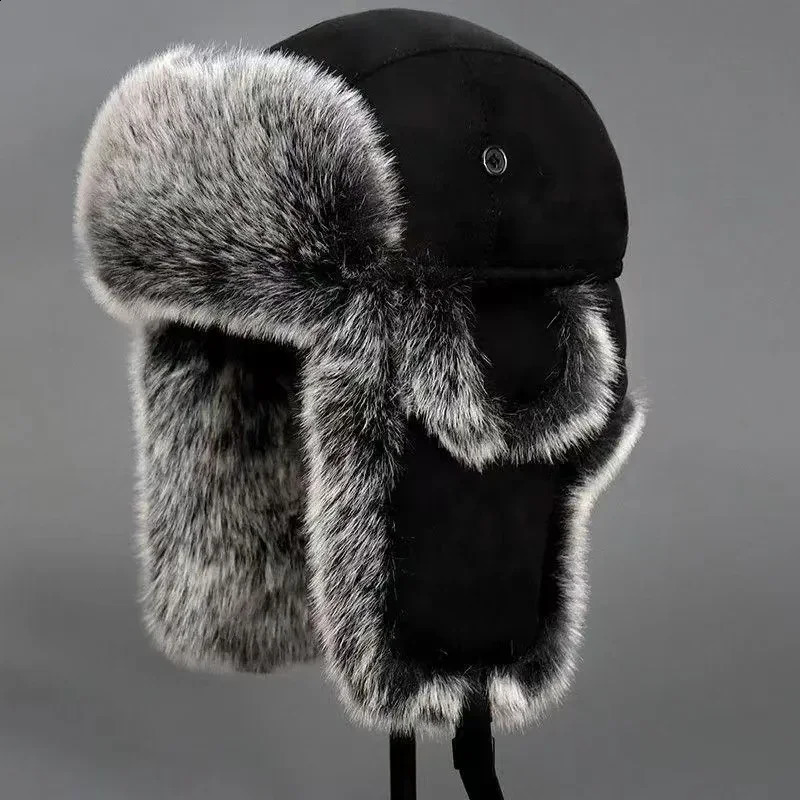 Winter Plush Ushanka Hats for Women Men Faux Fur Russian Ushanka Cap Northeast Cap Unisex Warm Snow Bonnet Earflap Hat260918
