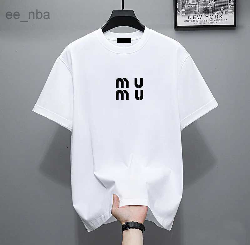 Summer fashion casual womens wear new T-shirt brand designer cotton casual printed letter pattern round neck short-sleeved couple T-shirt