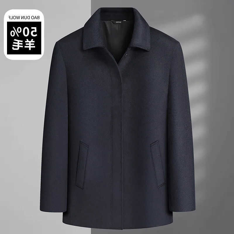 Arrival Men's New Wool Blends Fashion Suepr Large Winter Thick Men's Casual Lapel Woolen Coat Jacket Plus Size XXXL 4XL 5XL 6XL 7XL 8XL D2