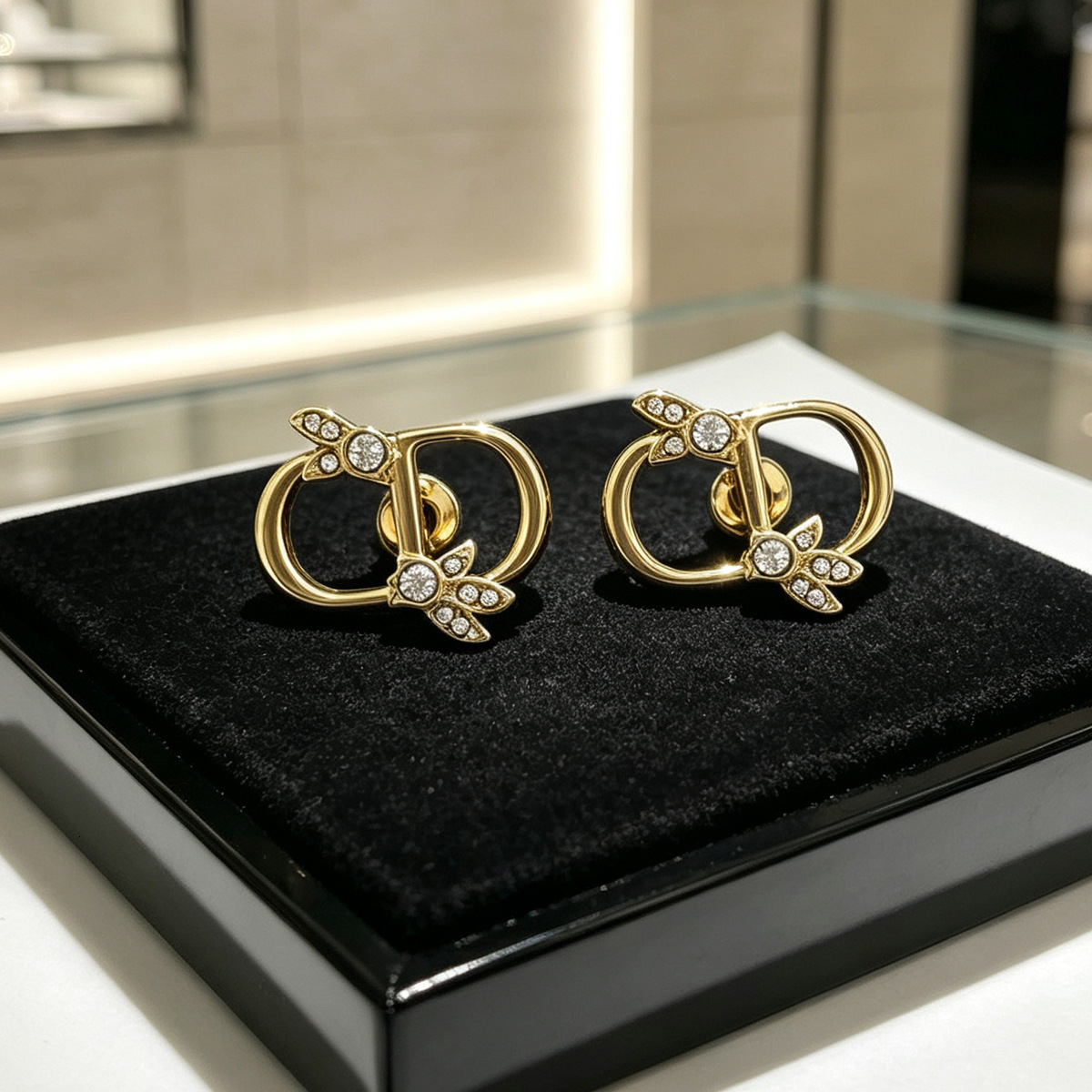 designer 26 New wheat-ear-shaped diamond-studded earrings, luxurious fashionable design a classic elegant style, perfect for everyday wear and easy