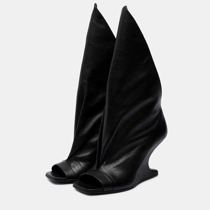 New and Summer Boots Spring Thick High-heeled Open Toed Short Boots Fashionable Fish Mouth Cool Boots Women's Short Boots H260921