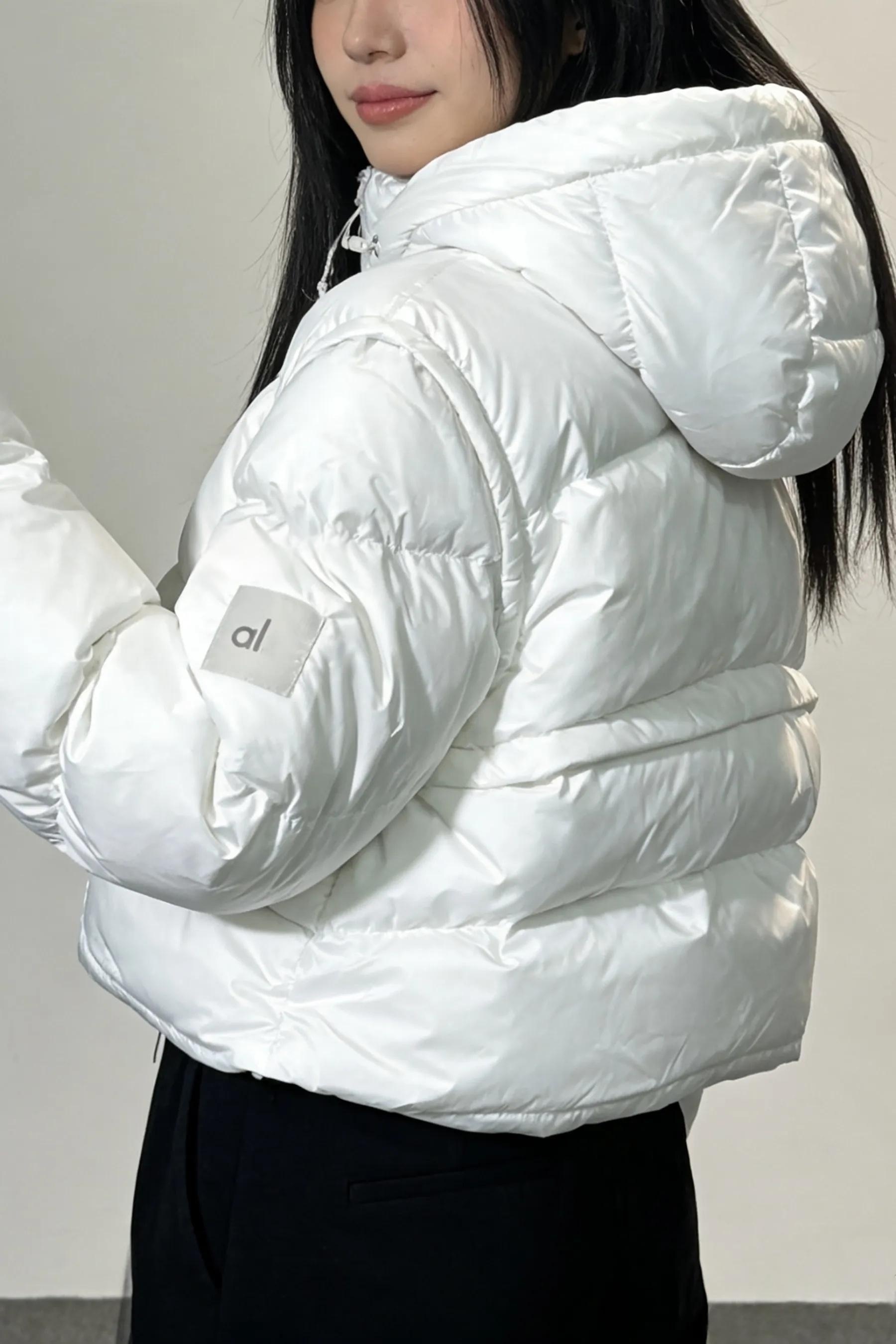 Luxury Women Puffer Winter Hoody Ladys Parker Fashion Yoga Brand Letter Designer Womens Down Jacket Cotton Padded Cloths Warm High Elasticity Thicke
