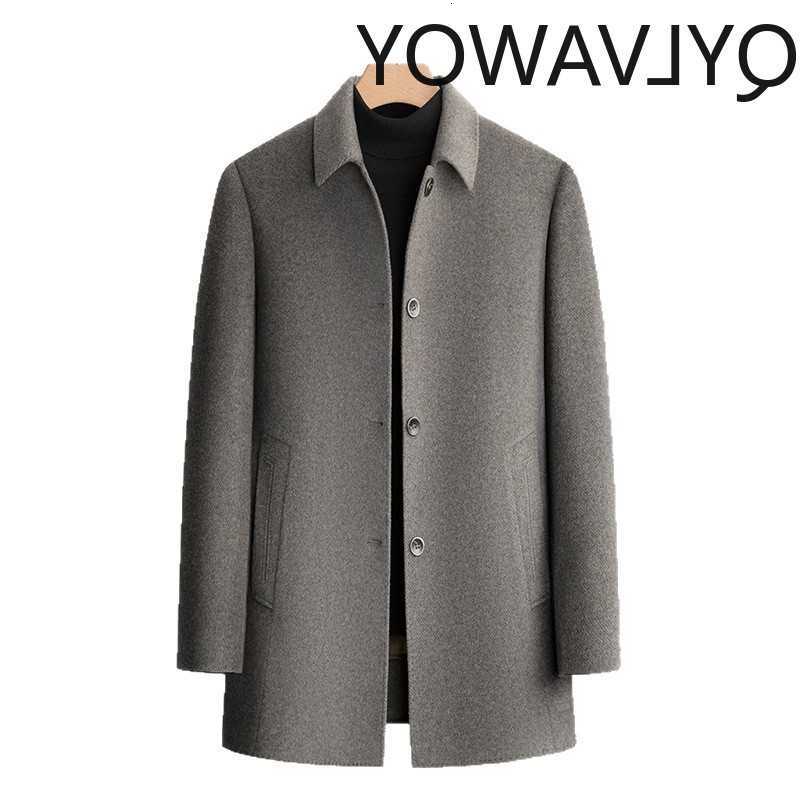 QYLVAWOY Miscele Uomo 70% Lana Cappotto di lana Autunno Inverno Trench Uomo Abbigliamento Giacche per uomo Piumino staccabile Addensare Jaqueta Cald