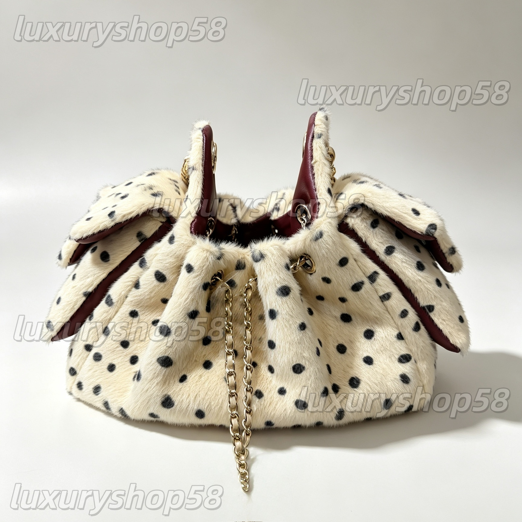 26s Handbag For Woman Designer Bag Luxury Beige Faux cf cc Fur Crossbody Clutch Purse Gold Soft Vintage Mini Pouch Wallet Fashion Classic City Trave