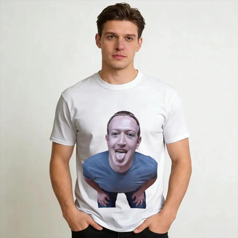 Mens Womens Mark Zuckerberg On His Knees Shirt Pure Cotton Graphic Printed Tee Shirts Clothing Outfits