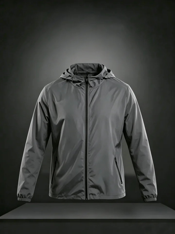 Men'S Hooded Windbreaker Jacket Lightweight Waterproof Zipper Coat Outdoor Casual Windproof Sports Outerwear For Spring Autumn 260920