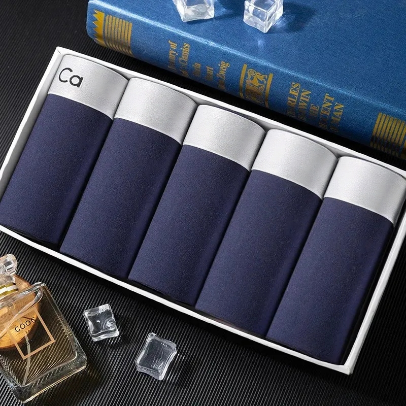 5Pcs Mens Underwear Male Boxers Sexy Underpants Comfortable Breathable Fashion Boys Panties Underwear Boxershorts Men