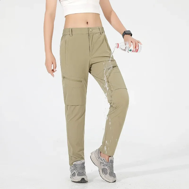 Summer Pants Women Stretch Waterproof Cargo Pants Trekking Climbing Camping Outdoor Mountain Quick Drying Trousers 260921