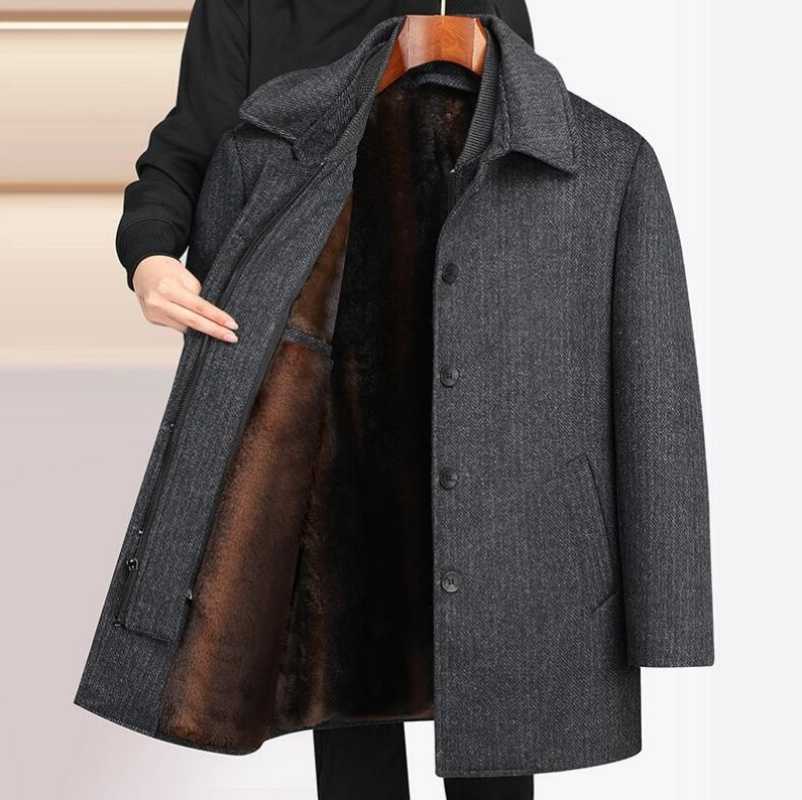 arrival Men's new Wool Blends winter jacket men fashion Woolen Coat Men's Casual Wool thicken warm trench coat Men Dress Jacket Size M-4XL