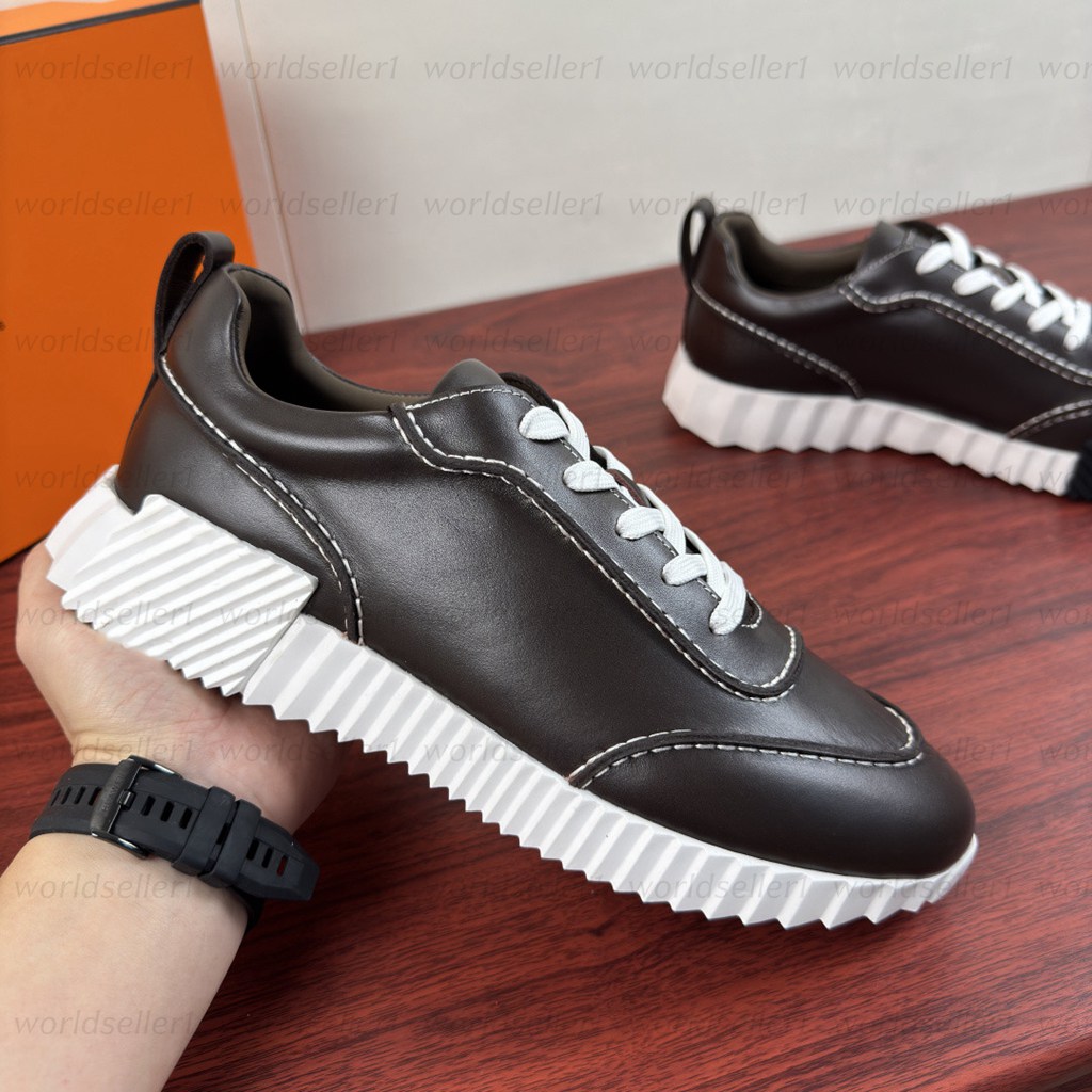 Scarpe successive Scarpe sportive da uomo in pelle Scarpe da ginnastica casual con suola spessa seghettata retrò Scarpe da ginnastica con lacci in p