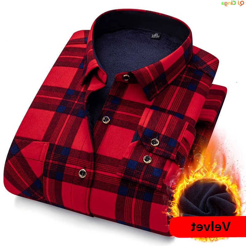 Casual Shirts 2026 New Men's Men's Winter Fleece Long Sleeve Shirt Single Breasted Square Collar Thick Asian Size Chemise L-5XL H260921