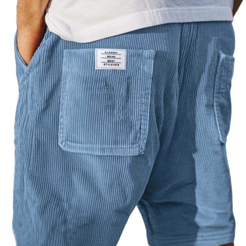 Designer Style Nouvelle Arrivée Haute Qualité Hommes Rayé Cordon Shorts Casual Velours Côtelé Été Plage Lounge Shorts Plus Taille S-5XL Taille Él