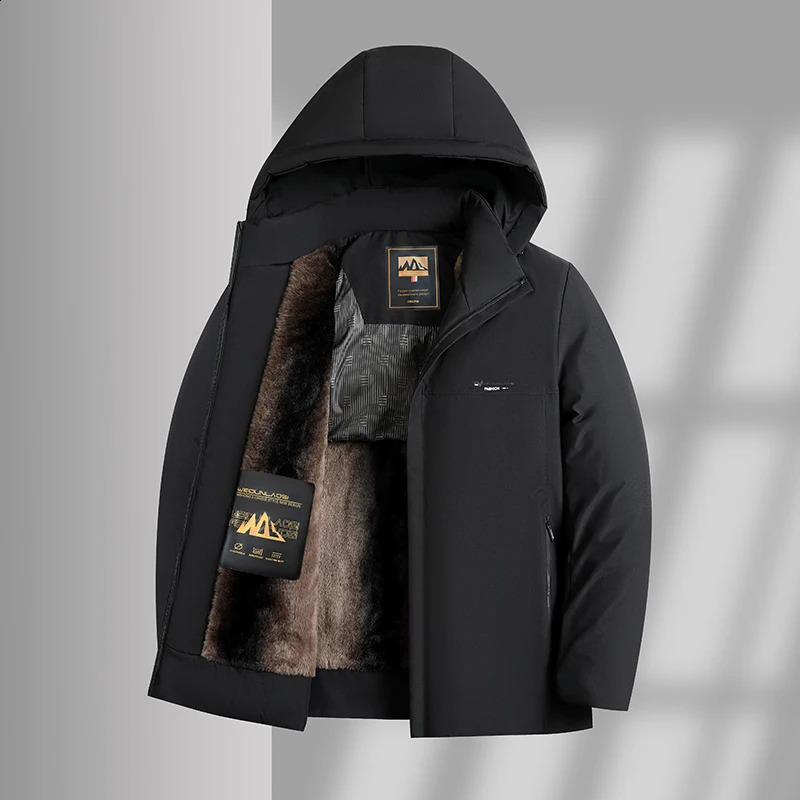 Men's Cotton Jacket 2026 Winter Thickened FleeceLined Coat Warm Dad Style Outerwear 260920