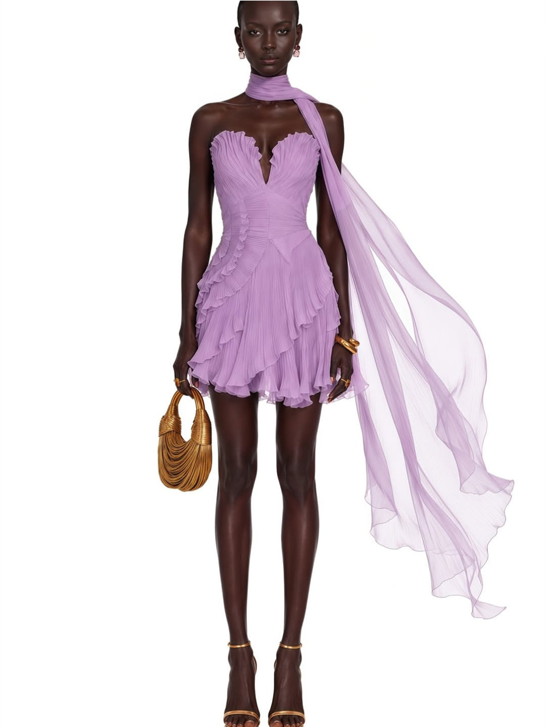 Vintage Short Chiffon Evening Dresses with Ruffles A-Line Sweetheart Lace Up Back Pleated Prom Dresses Mini Length Robe De Soiree Formal Party Gown
