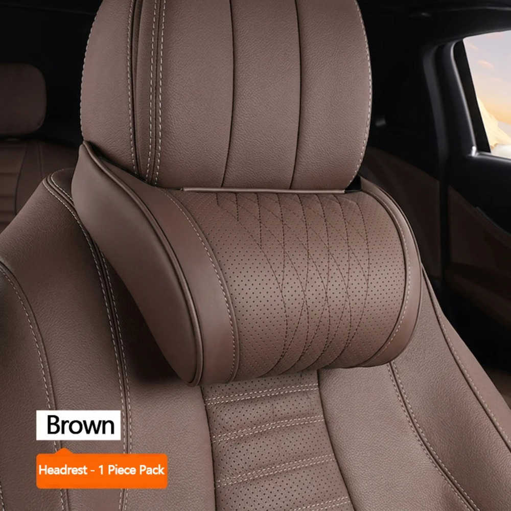 1pc Car Seat Covers car headrest car multi-function car universal neck pillow driver's passenger seat pillow headrest cushion orange/black/brow